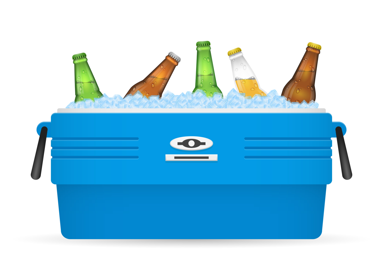 Beer ice cooler or beer ice box vector on white background